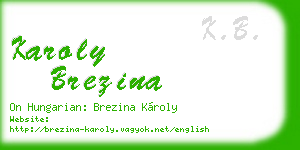 karoly brezina business card