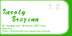 karoly brezina business card